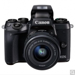 佳能（Canon）EOS M5 （EF-M 15-45mm f/3.5-6.3 IS STM） 微型单电套机 黑色 高速对焦 高速连拍  货号100.X681