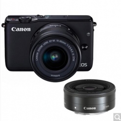 佳能（Canon）EOS M10微型单电双头套机 黑色  货号100.X683
