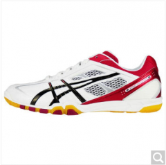 ASICS亚瑟士 乒乓球鞋女款 专业透气运动鞋 TPA327-0123 白/红 37-43.5  货号100.ZD755 42.5码