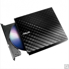 华硕(ASUS) 8倍速 USB2.0 外置DVD刻录机 移动光驱 黑色(兼容苹果系统/SDRW-08D6S-U)  货号100.X842