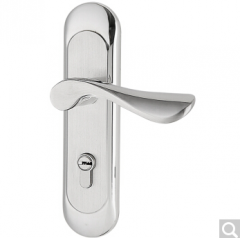 雨花泽（Yuhuaze） YHZ-7600 现代欧式简约室内门锁 房门锁实木门锁具镍拉丝 货号100.ZD859 银色