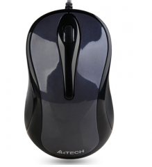 双飞燕（A4TECH）N-350 有线鼠标 办公鼠标 USB鼠标 笔记本鼠标 黑色  货号100.S867