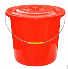 伟业一选 家用水桶收纳洗车桶塑料桶 红色 中号宽34.5高31cm 货号100.S876