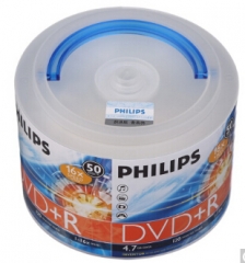 飞利浦（PHILIPS）DVD+R 16速 4.7G  桶装50片 刻录盘 货号：100.ZL
