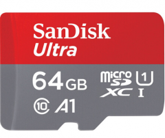 闪迪（SanDisk）A1 64GB读速100MB/s高速MicroSDXC UHS-I存储卡TF卡货号100.YJM