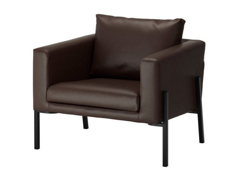 宜家koarp 克阿普 单人沙发/扶手椅 深褐色/黑色