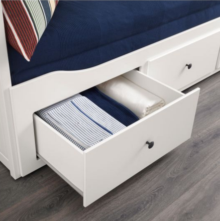 宜家hemnes 汉尼斯 坐卧两用床带弹簧床垫 209 厘米x89 厘米x83 厘米