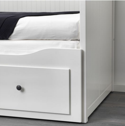 宜家hemnes 汉尼斯 坐卧两用床带弹簧床垫 209 厘米x89 厘米x83 厘米