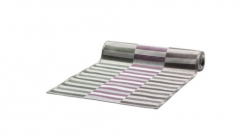 宜家MITTBIT 米比 长桌布 35厘米x130厘米 黑色/淡紫色/绿色