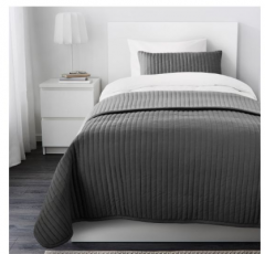 宜家KARIT 卡瑞特 床罩和靠垫套 260厘米×280厘米 灰色