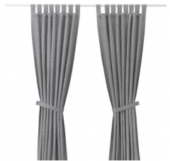 宜家 LENDA 伦达 附带窗帘 2幅 140厘米×250厘米 灰色 灰色