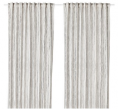宜家 DAGRUN 达格伦 窗帘 2幅 145厘米×250厘米 白色/灰色 白色/灰色