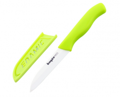 拜格  水果刀3寸带刀套陶瓷削皮刀 绿色 BD8005 货号100.S1617
