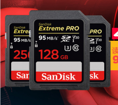 闪迪（SanDisk）128GB 读速95MB/s 写速90MB/s 至尊超极速SDXC UHS-I存储卡 V30 U3 Class10 SD卡      货号100.TL