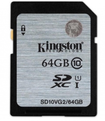 金士顿（Kingston）64GB 80MB/s SD Class10 UHS-I高速存储卡 货号100.MZ