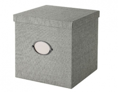 宜家 KVARNVIK 卡恩维克 附盖储物盒 30厘米x30厘米x30厘米 灰色
