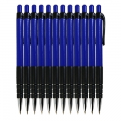 得力 6505 按动圆珠笔 0.7mm  (12支/盒) 蓝色      XH.165