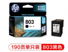 HP墨盒推荐 惠普（HP）F6V21AA 803 黑色墨盒 （适用Deskjet1112 2132 1111 2131）货号100.SQ543