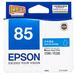 爱普生（Epson）T0852 (T1222) 青色墨盒 C13T122280（适用PHOTO 1390 R330）货号100.HY602
