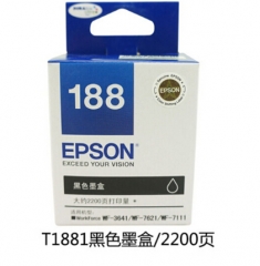 爱普生（EPSON） T1881墨盒 188号墨盒(适用WF-3641 7111 7621）  黑色  HC.123