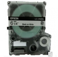 爱普生LC-2WBN 标签打印机LW-1000P色带盒 6mm宽幅 （黑字/白底）货号100.SQ953