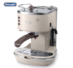 意大利德龙（Delonghi） ECO310(奶油白）泵压式咖啡机 家用 商用 意式 半自动咖啡机 不锈钢锅炉 货号100.YH