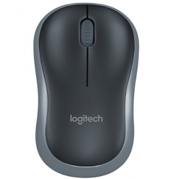 罗技 Logitech 无线鼠标 M185 黑色灰边  PJ.072