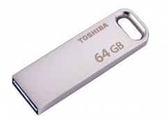 东芝（TOSHIBA）THN-U363S0640C4 64G 随闪U363 金属U盘 USB 3.0 银色 读速120MB/s 货号100.SQ1312