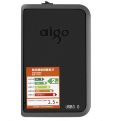 爱国者（aigo）HD806 移动硬盘 USB3.0 1T（黑色） 货号100.SQ1421