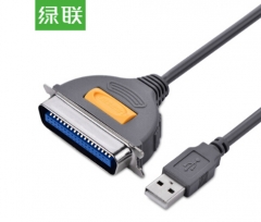 绿联（UGREEN）USB并口打印线 DB36针数据线转接头 USB2.0转1284孔老式打印机转换线 CN36连接线 2米 20225 货号100.SQ1501