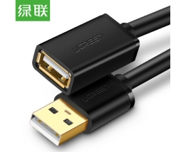 绿联（UGREEN）USB2.0延长线公对母 USB2.0数据连接线 电脑USB/U盘鼠标键盘读卡器加长线 3米 黑色 10317 货号100.SQ1509