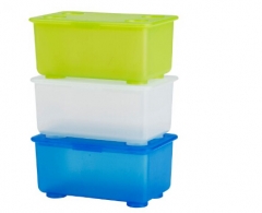 宜家 GLIS 格利思 储物盒 白色/浅绿色/蓝色